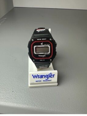 Vintage Wrangler Digital Watch 100FT Water Resist  Needs Battery New Nos